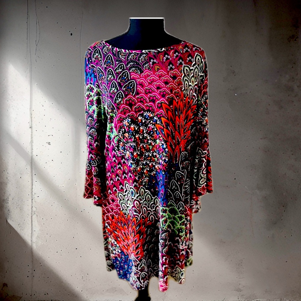 DRESS BARN PAISLEY PRINT GYPSY SLEEVE DRESS* NEW !